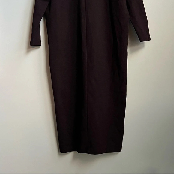 Bryn Walker Taylor Ponte Knit V Neck Oversized Maxi Dress Midi Port Womens XS - Picture 10 of 11